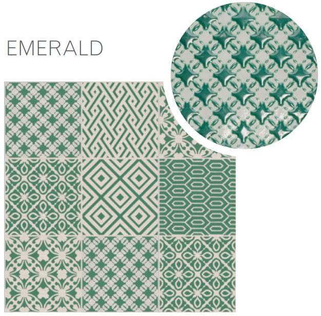 Elios Clay Pattern Emerald 10x10
