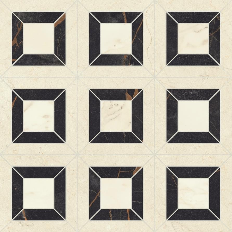 Плитка Elios Dynasty Prestige Black 3D Honed 30x30 см, поверхность полуматовая