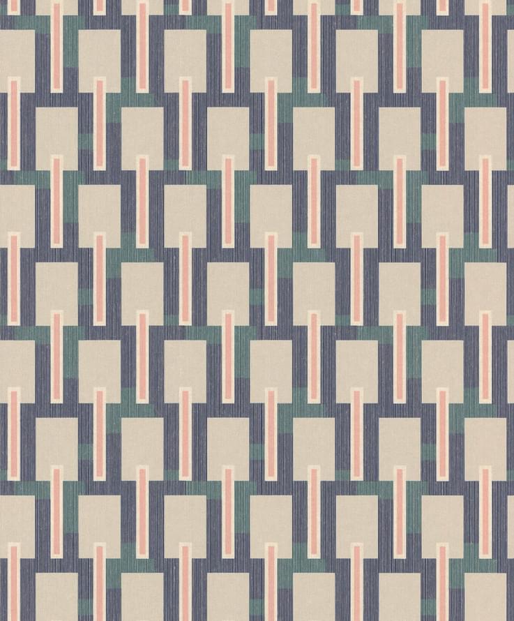 Emil And Hugo Oxford Blocks Crème-Blue-Pink-Turquoise 10.05м x 53см поверхность
