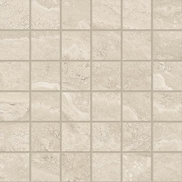 Emil Ceramica Dual Travertine Poro Chiuso Mosaico 5x5 Beige Silktech 30x30 см, поверхность матовая