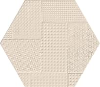 Плитка Emil Ceramica Sixty Esagona Timbro Sabbia Silktech 21x18.2 см, поверхность полуматовая, рельефная