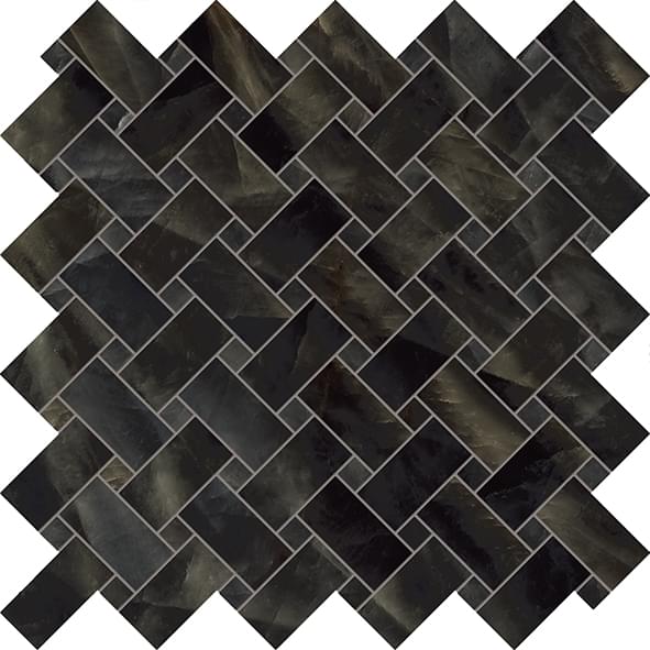 Emil Ceramica Tele Di Marmo Crystal Intrecci Vitrum Black Silktech 30x30 см, поверхность полуполированная