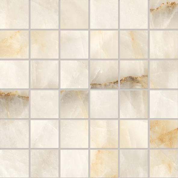 Emil Ceramica Tele Di Marmo Crystal Mosaico 5x5 Extra Ivory Silktech 30x30 см, поверхность полуполированная