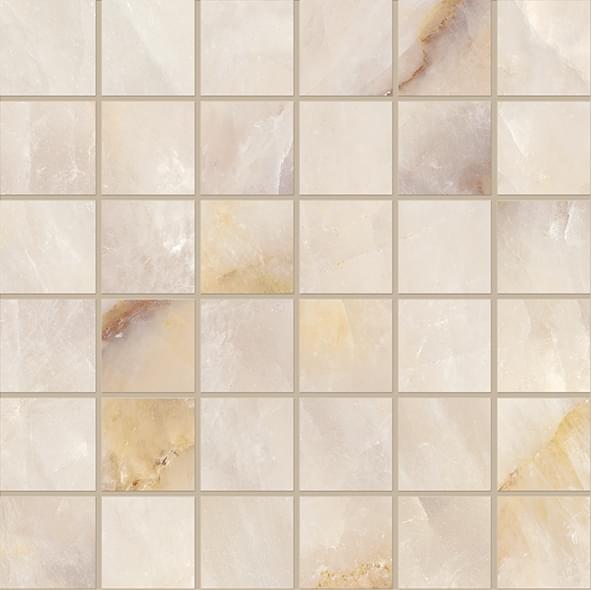 Emil Ceramica Tele Di Marmo Crystal Mosaico 5x5 Extra Pink Silktech 30x30 см, поверхность полуполированная