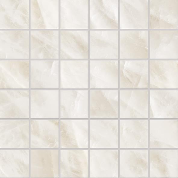 Emil Ceramica Tele Di Marmo Crystal Mosaico 5x5 Vitrum White Silktech 30x30 см, поверхность полуполированная