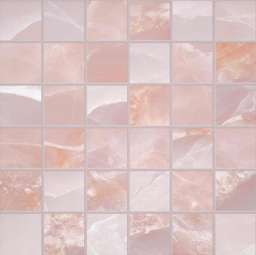 Emil Ceramica Tele Di Marmo Onyx Mosaico 5x5 Pink Lappato 30x30