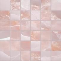 Плитка Emil Ceramica Tele Di Marmo Onyx Mosaico 5x5 Pink Silktech 30x30 см, поверхность полуматовая
