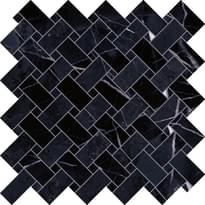 Плитка Emil Ceramica Tele Di Marmo Revolution Intrecci Calacatta Black Naturale 30x30 см, поверхность матовая