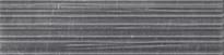 Плитка Emil Ceramica Tracce Decoro Rail 3D Dark Grey 15x60 см, поверхность матовая, рельефная