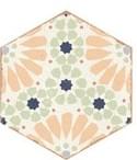 Плитка Ennface Pattern Kaleidoscope Green 22x25 см, поверхность матовая