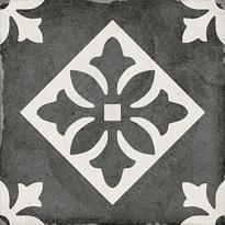 Плитка Equipe Art Nouveau Padua Black 20x20 см, поверхность матовая