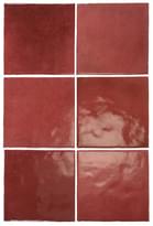 Плитка Equipe Artisan Burgundy 13.2x13.2 см, поверхность глянец