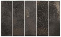 Плитка Equipe Bohemian Charcoal 6x18.6 см, поверхность глянец