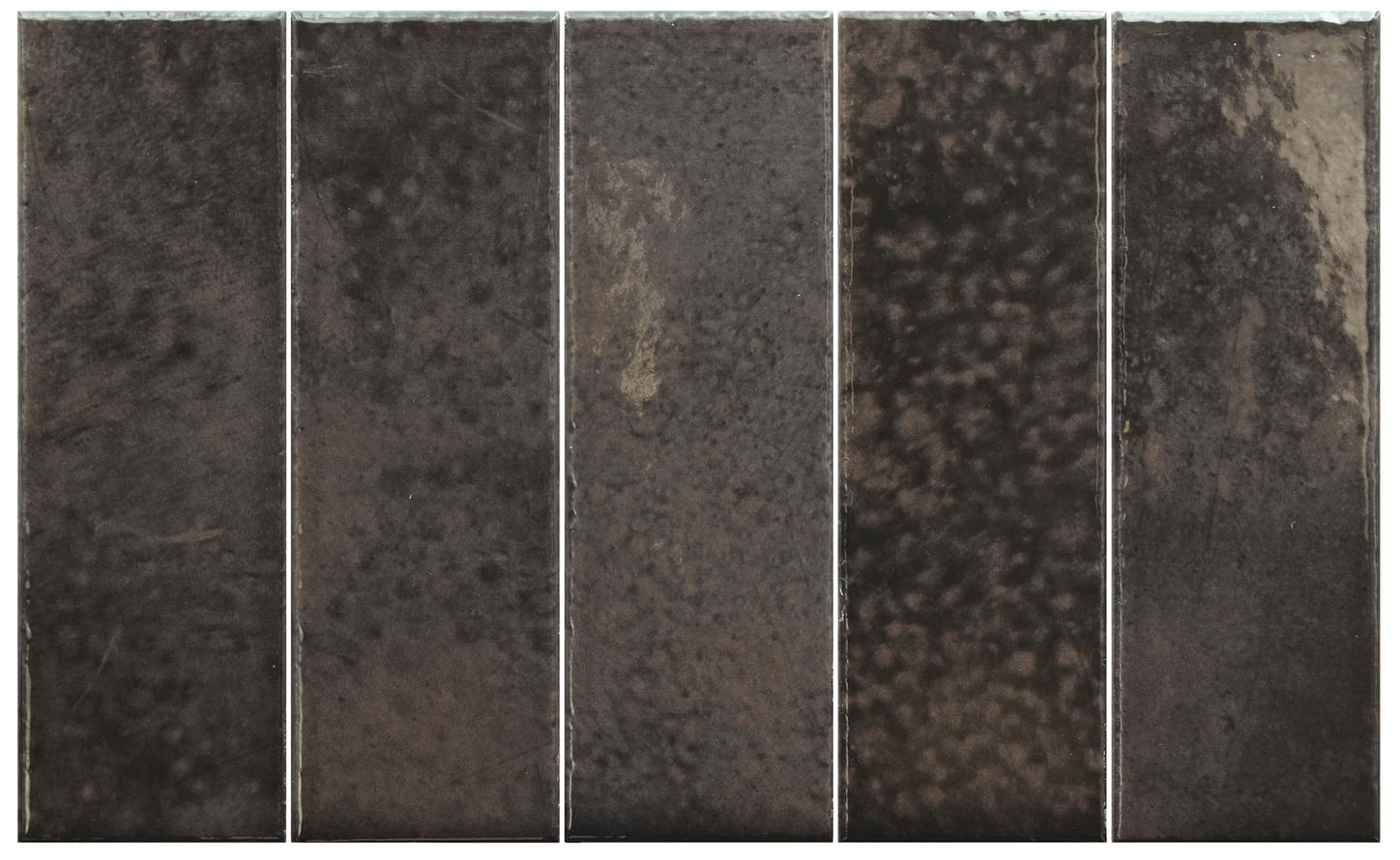 Плитка Equipe Bohemian Charcoal 6x18.6 см, поверхность глянец