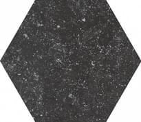 Плитка Equipe Coralstone Hexagon Black 29.2x25.4 см, поверхность матовая