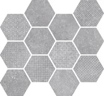 Плитка Equipe Coralstone Hexagon Melange Grey Antislip 29.2x25.4 см, поверхность матовая