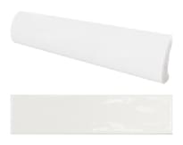 Плитка Equipe Cottage Pencil Bullnose White 3x15 см, поверхность глянец