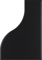 Плитка Equipe Curve Black Matt 8.3x12 см, поверхность матовая