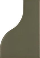 Плитка Equipe Curve Garden Green Matt 8.3x12 см, поверхность матовая