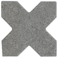 Плитка Equipe Elda Cross Graphite 12x12 см, поверхность матовая