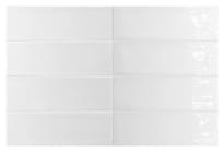Плитка Equipe Fango Blanc Gloss 5x15 см, поверхность глянец