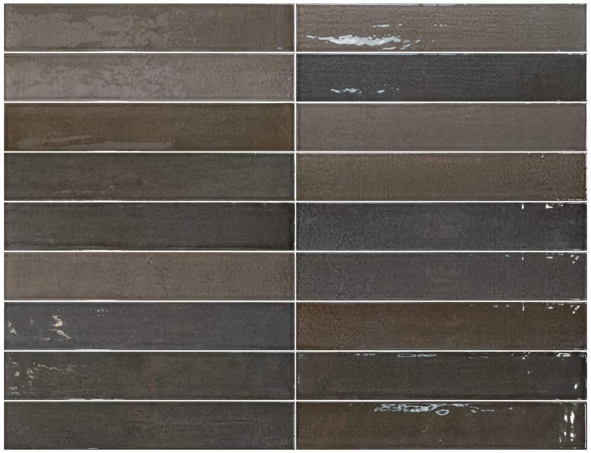 Плитка Equipe Isola Moka 5x30 см, поверхность глянец