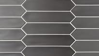 Плитка Equipe Lanse Black 5x25 см, поверхность матовая
