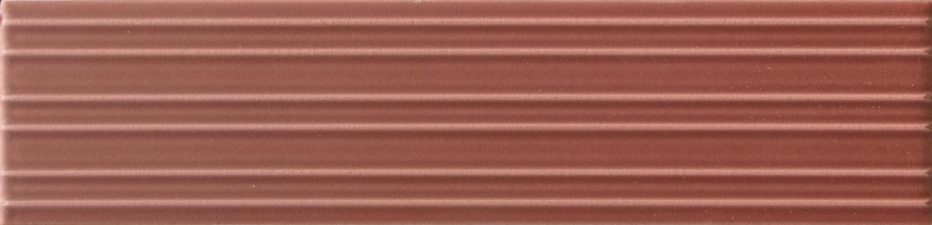 Плитка Equipe Lumina Rivia Roan Rouge 6x24.6 см, поверхность глянец, рельефная