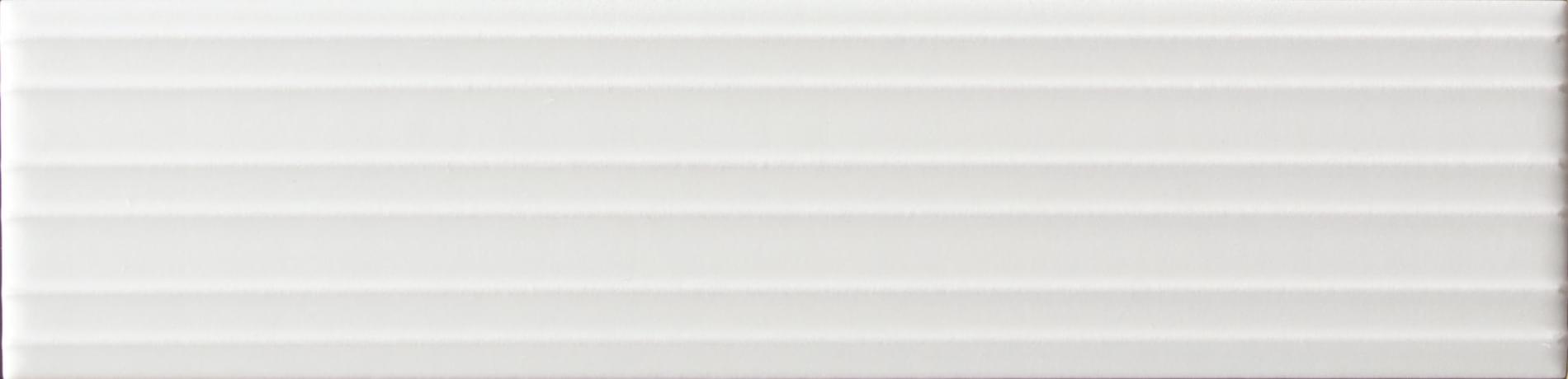 Плитка Equipe Lumina Rivia White Alyssum 6x24.6 см, поверхность глянец, рельефная