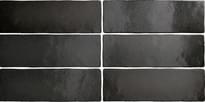 Плитка Equipe Magma Black Coal 6.5x20 см, поверхность матовая