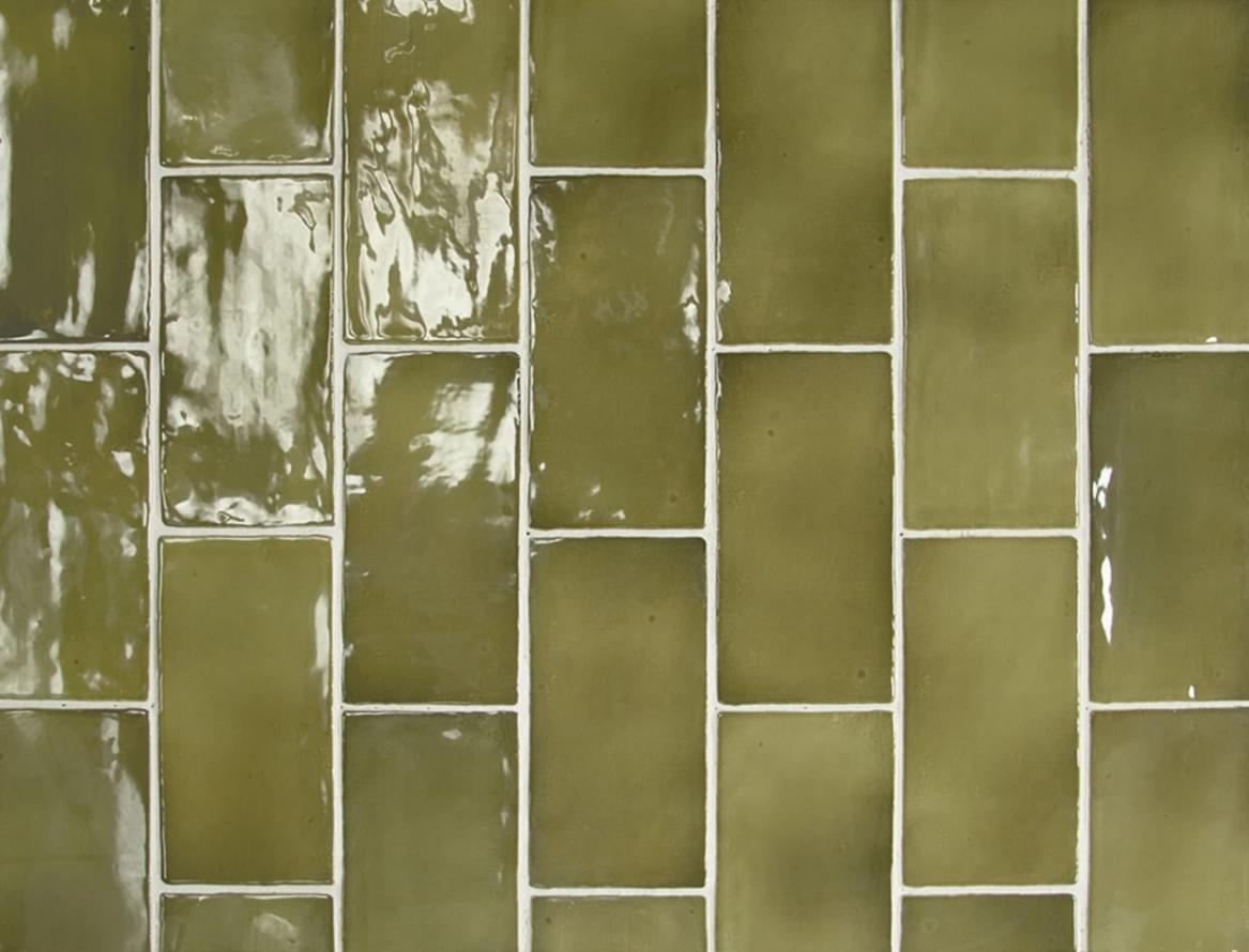Плитка Equipe Manacor Basil Green Распродажа 7.5x15 см, поверхность глянец