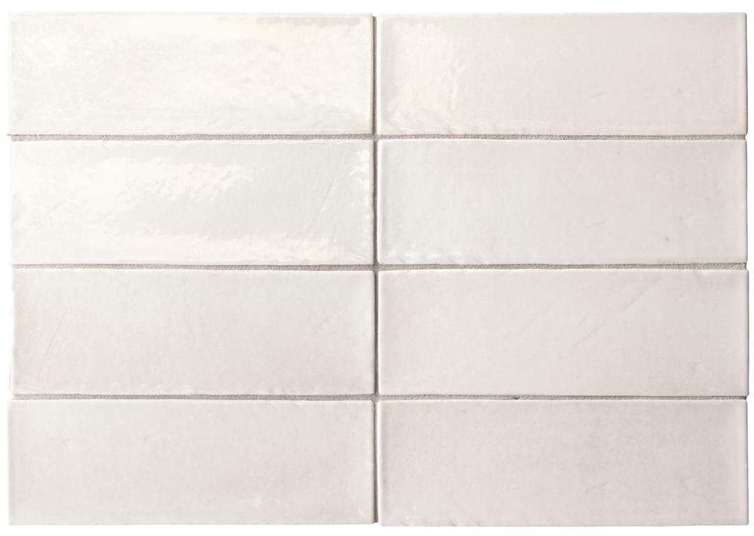 Плитка Equipe Miyako White Gloss 5x15 см, поверхность глянец