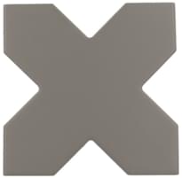 Плитка Equipe Porto Cross Black 12x12 см, поверхность матовая
