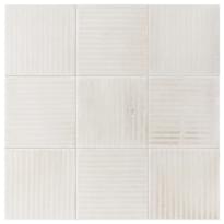 Плитка Equipe Raku Line White 10x10 см, поверхность матовая, рельефная