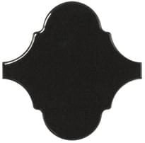 Плитка Equipe Scale Alhambra Black 12x12 см, поверхность глянец