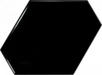 Плитка Equipe Scale Benzene Black 10.8x12.4 см, поверхность глянец