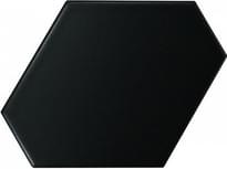 Плитка Equipe Scale Benzene Black Matt 10.8x12.4 см, поверхность матовая