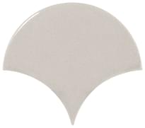 Плитка Equipe Scale Fan Light Grey 10.6x12 см, поверхность глянец