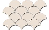 Плитка Equipe Scale Fan Mosaic Cream 30x43 см, поверхность глянец