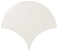 Плитка Equipe Scale Fan White Matt 10.6x12 см, поверхность матовая