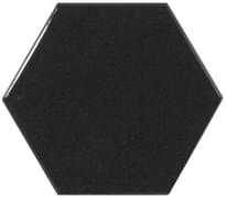 Плитка Equipe Scale Hexagon Black 10.7x12.4 см, поверхность глянец