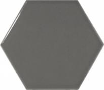 Плитка Equipe Scale Hexagon Dark Grey 10.7x12.4 см, поверхность глянец