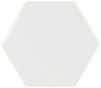 Плитка Equipe Scale Hexagon White 10.7x12.4 см, поверхность глянец