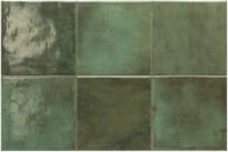 Плитка Equipe Spa And Pools Moss Green 15x15 см, поверхность глянец, рельефная