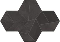Плитка Ergon Architect Resin Design Mini Bruxelles Black Naturale 22.6x17 см, поверхность матовая, рельефная