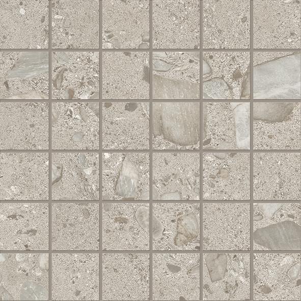 Ergon Gemma Stone Giant Mosaico 5x5 Basalto Silktech 30x30 см, поверхность матовая
