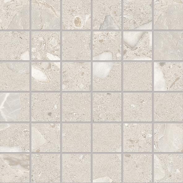 Ergon Gemma Stone Giant Mosaico 5x5 Greige Silktech 30x30 см, поверхность матовая