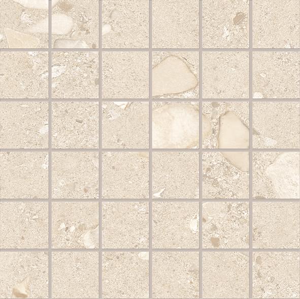 Ergon Gemma Stone Giant Mosaico 5x5 Sabbia Silktech 30x30 см, поверхность матовая