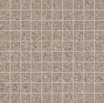 Плитка Ergon Grain Stone Mosaico 3x3 Fine Grain Taupe Lappato 30x30 см, поверхность полуполированная