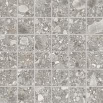 Плитка Ergon Lombarda Mosaico 5x5 Grigio Lappato 30x30 см, поверхность полуполированная